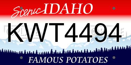KWT4494 Idaho License Plate