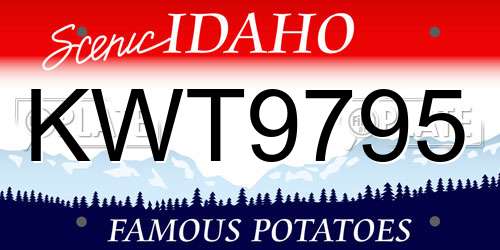 KWT9795 Idaho License Plate