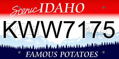 KWW7175 Idaho License Plate