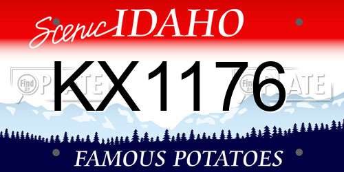 KX1176 Idaho License Plate