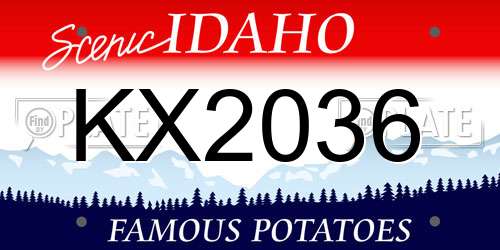 KX2036 Idaho License Plate