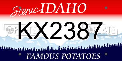 KX2387 Idaho License Plate