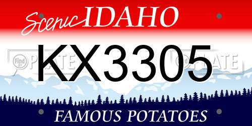 KX3305 Idaho License Plate