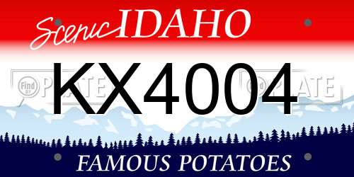 KX4004 Idaho License Plate