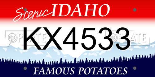 KX4533 Idaho License Plate