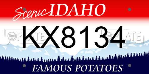 KX8134 Idaho License Plate