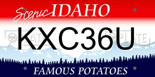 KXC36U Idaho License Plate