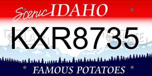KXR8735 Idaho License Plate