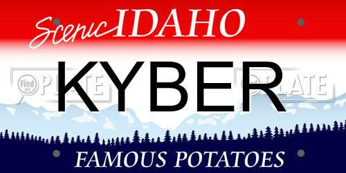 KYBER Idaho License Plate
