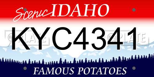 KYC4341 Idaho License Plate