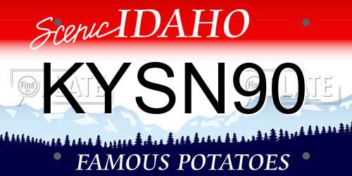 KYSN90 Idaho License Plate