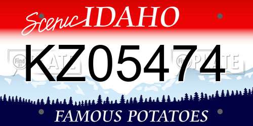 KZ05474 Idaho License Plate