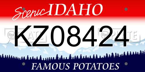 KZ08424 Idaho License Plate