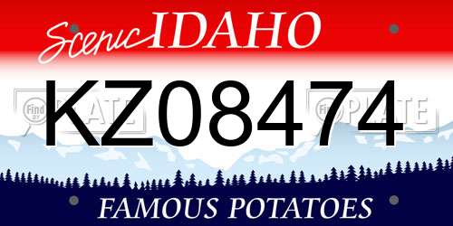 KZ08474 Idaho License Plate