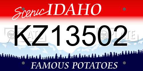 KZ13502 Idaho License Plate
