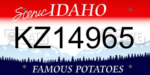 KZ14965 Idaho License Plate