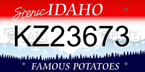 KZ23673 Idaho License Plate