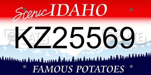 KZ25569 Idaho License Plate