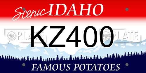 KZ400 Idaho License Plate