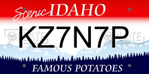 KZ7N7P Idaho License Plate