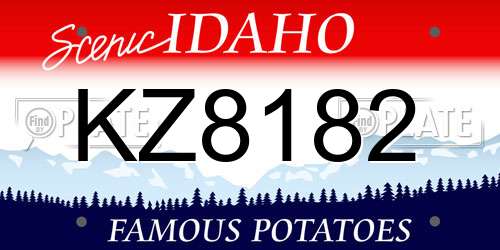 KZ8182 Idaho License Plate