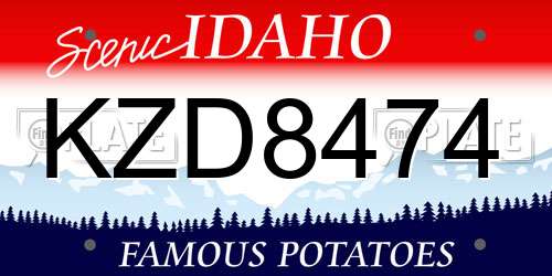 KZD8474 Idaho License Plate