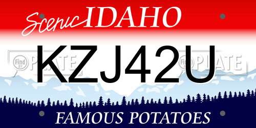 KZJ42U Idaho License Plate