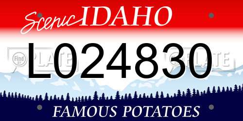 L024830 Idaho License Plate