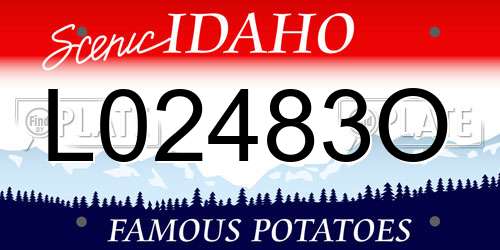 L02483O Idaho License Plate