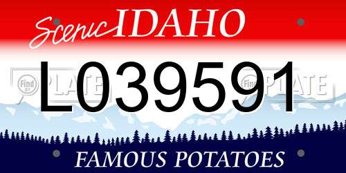 L039591 Idaho License Plate