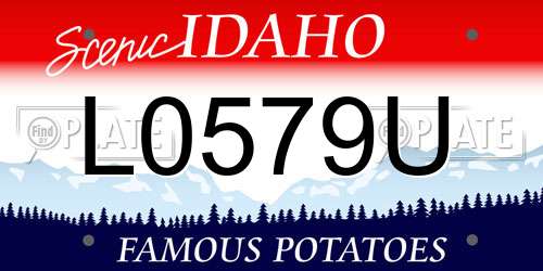 L0579U Idaho License Plate