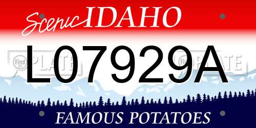 L07929A Idaho License Plate