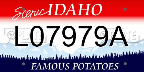 L07979A Idaho License Plate