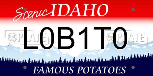 L0B1T0 Idaho License Plate