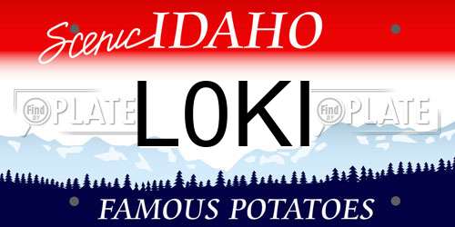 L0KI Idaho License Plate
