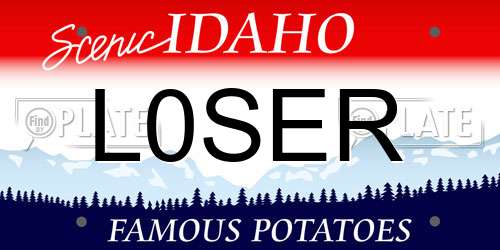 L0SER Idaho License Plate