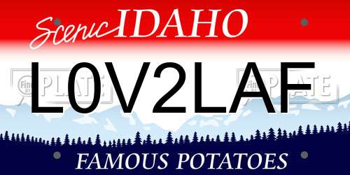 L0V2LAF Idaho License Plate