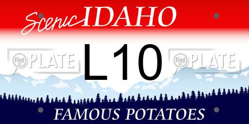 L10 Idaho License Plate