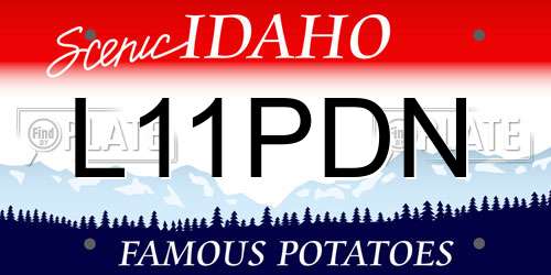 L11PDN Idaho License Plate