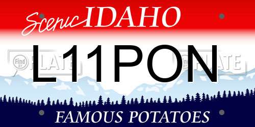 L11PON Idaho License Plate