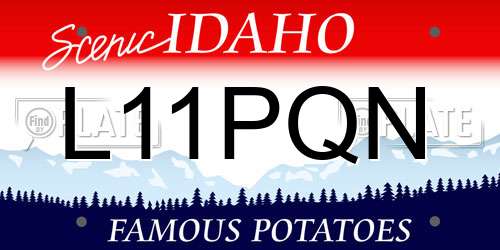 L11PQN Idaho License Plate