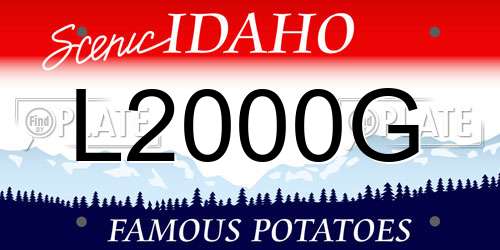 L2000G Idaho License Plate