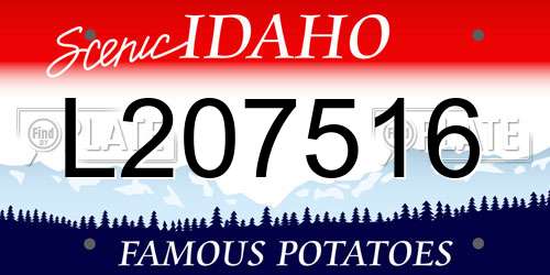 L207516 Idaho License Plate