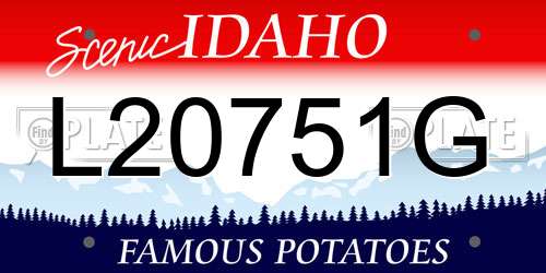 L20751G Idaho License Plate