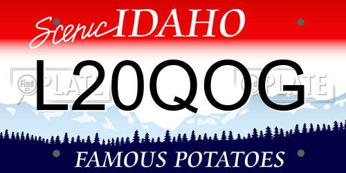 L20QOG Idaho License Plate
