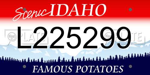 L225299 Idaho License Plate