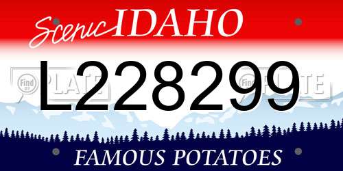 L228299 Idaho License Plate