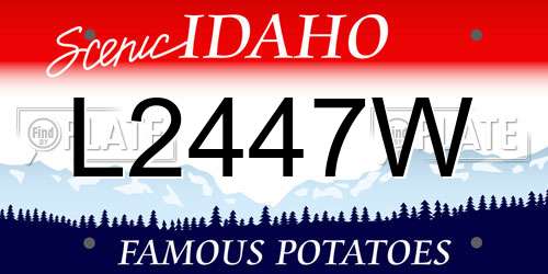 L2447W Idaho License Plate