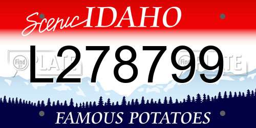 L278799 Idaho License Plate