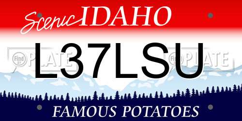 L37LSU Idaho License Plate